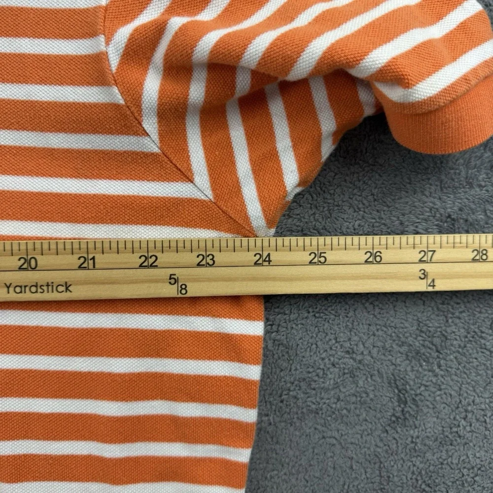 Polo Ralph Lauren Polo Shirt Men XL Orange Striped Short Sleeve Cotton Classic